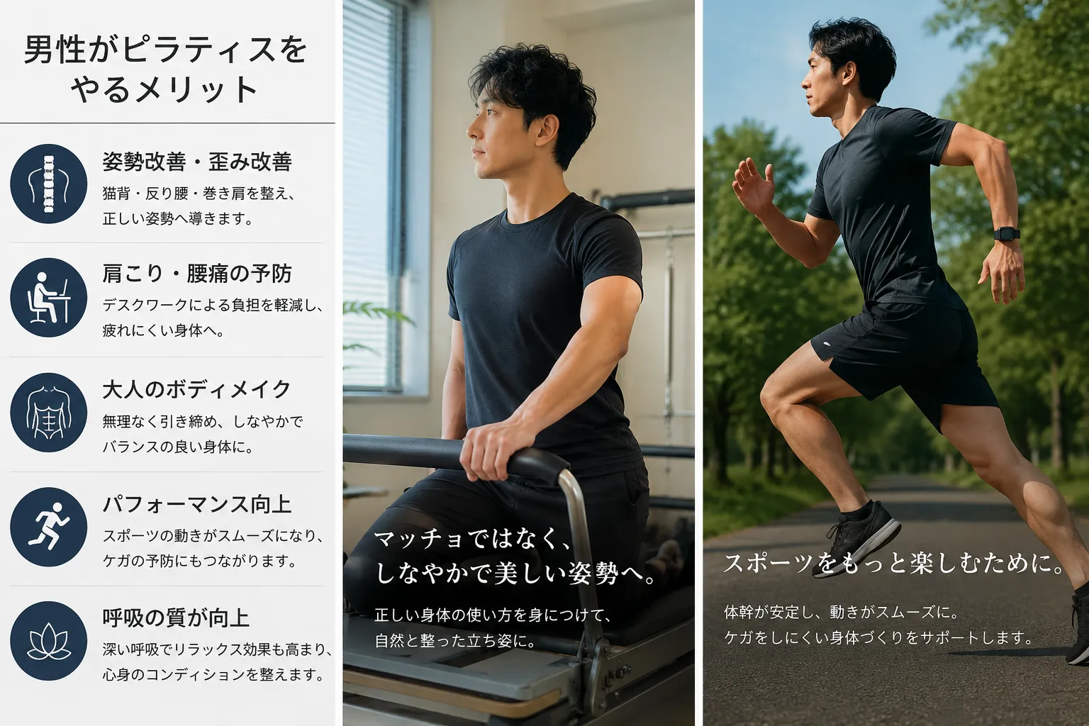 【男性必見】豪徳寺・世田谷で男性のピラティス利用者が急増中|姿勢改善・肩こり・腰痛対策に